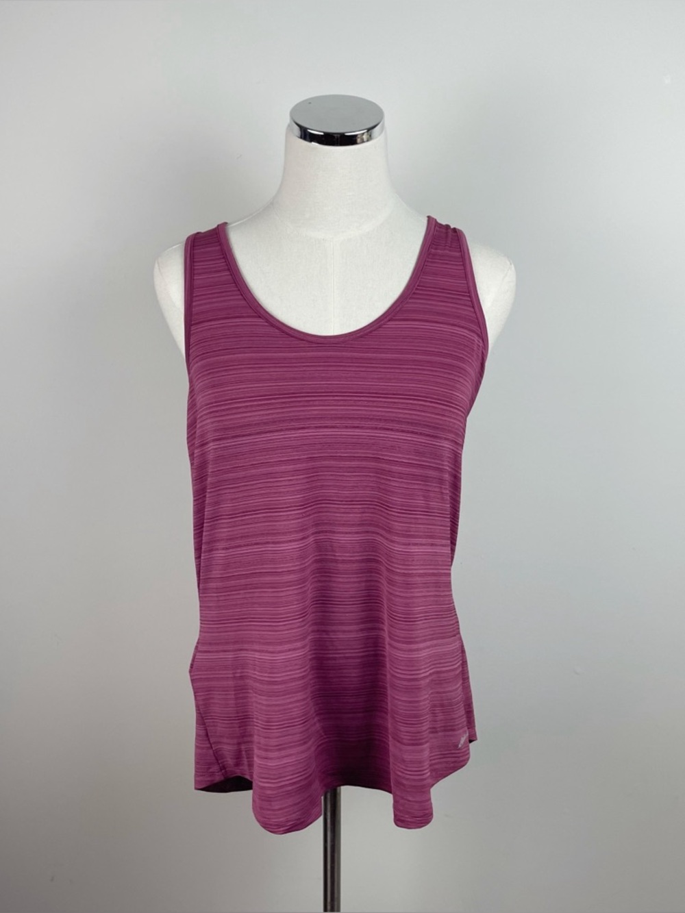 Eddie Bauer Pink Stripe Free Dry Athletic Workout Top Stretch Women Small